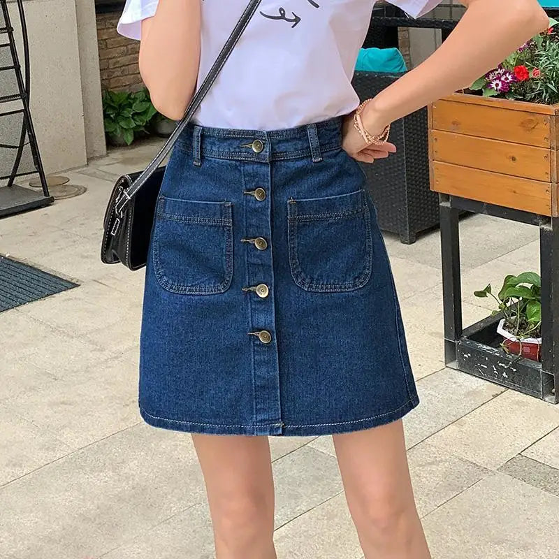 High Waist Denim Skirt