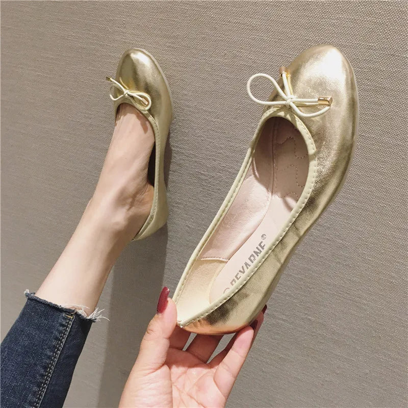 Shoes Round Ballet Flat Shoes