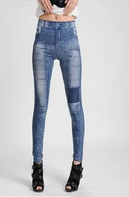 Faux Denim Leggings