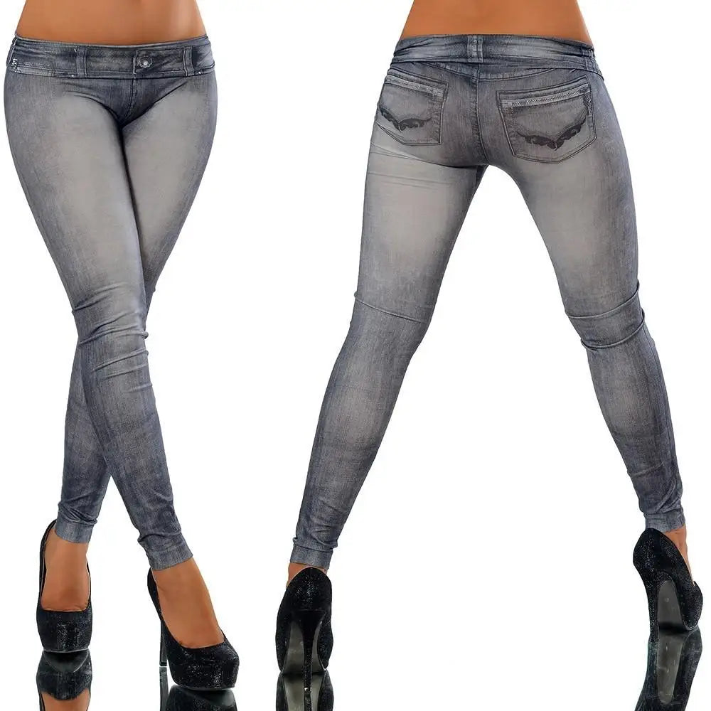 Faux Denim Leggings