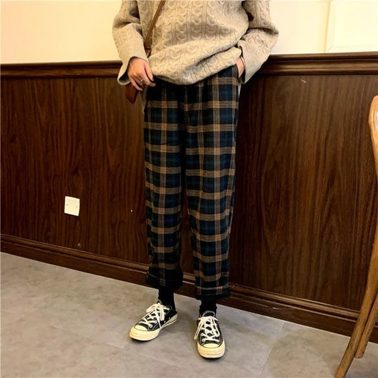 Winter Fleece Plaid Pants