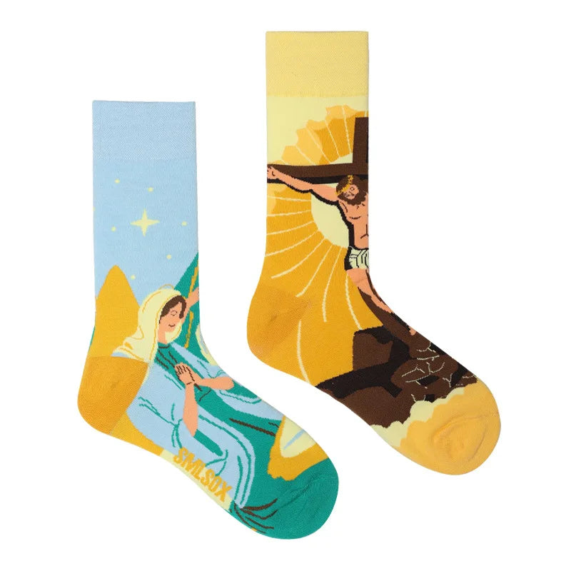 Cool Jacquard Cartoon Socks