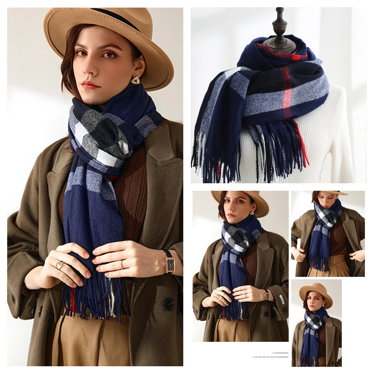 Plaid Wool Scarf