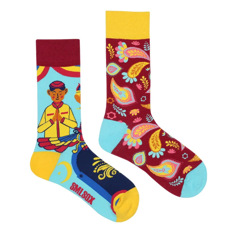 Cool Jacquard Cartoon Socks