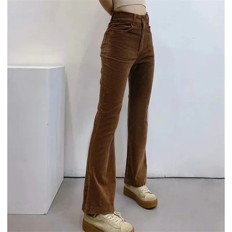 Loose Casual Corduroy Straight Pants