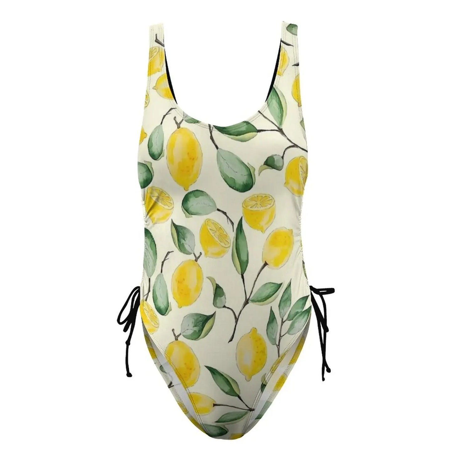 Fruit Print One Piece Swimsuit