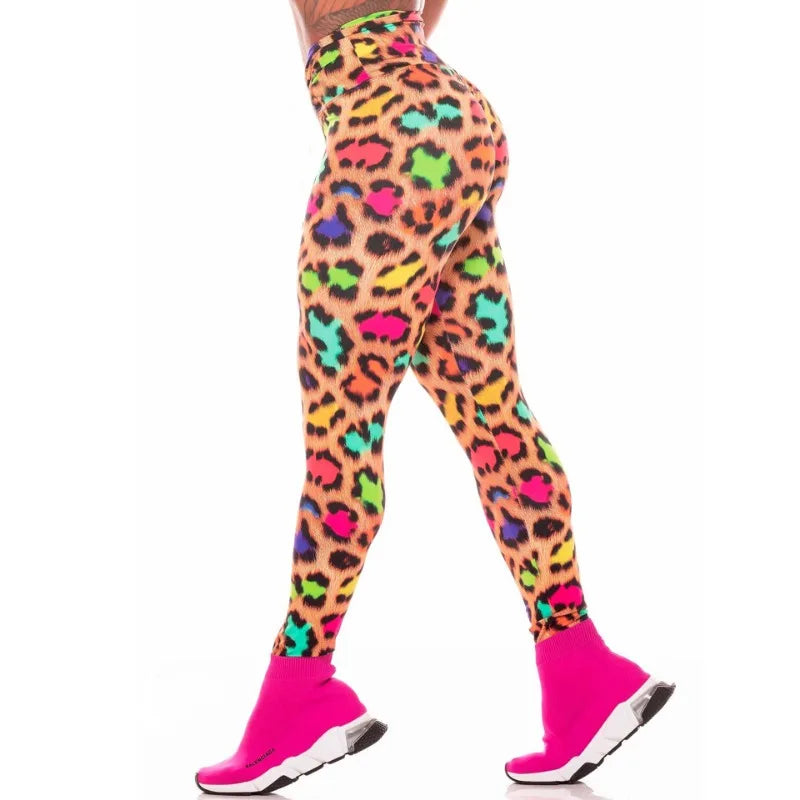 Leopard Stripe 3D Print Leggings