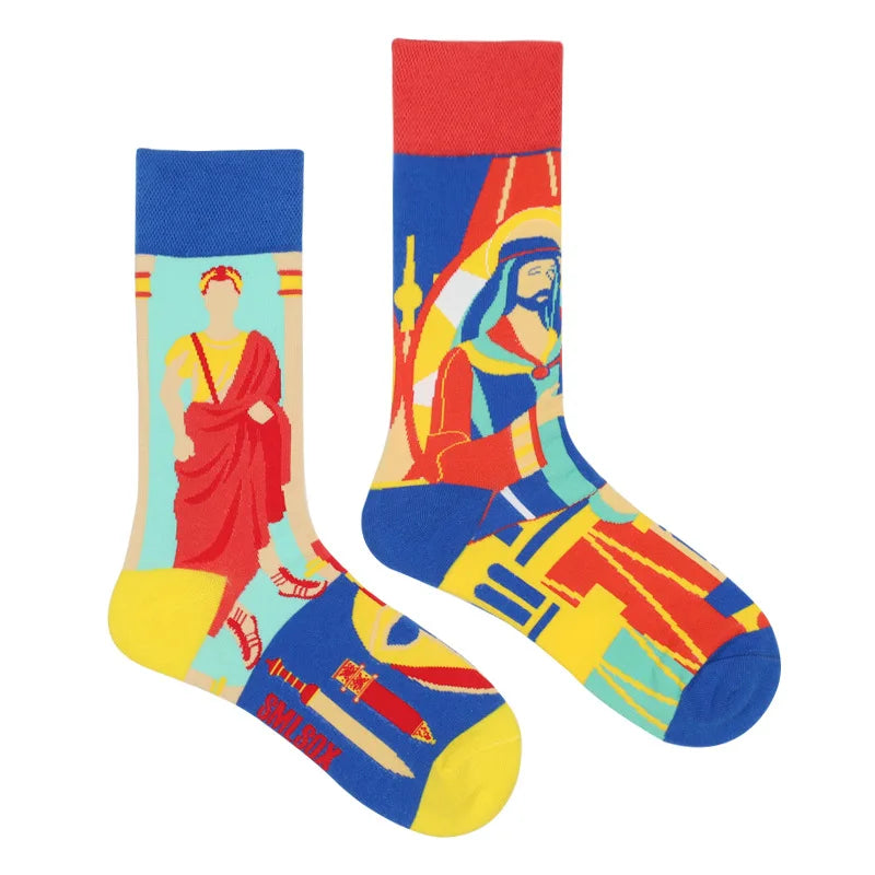 Cool Jacquard Cartoon Socks