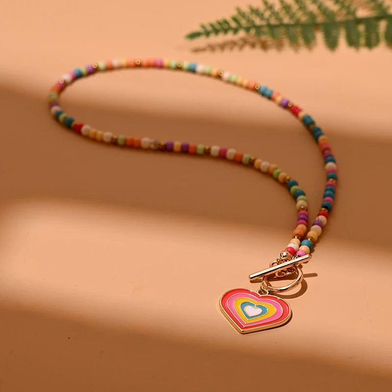 4mm Colorful Stone Choker Necklace