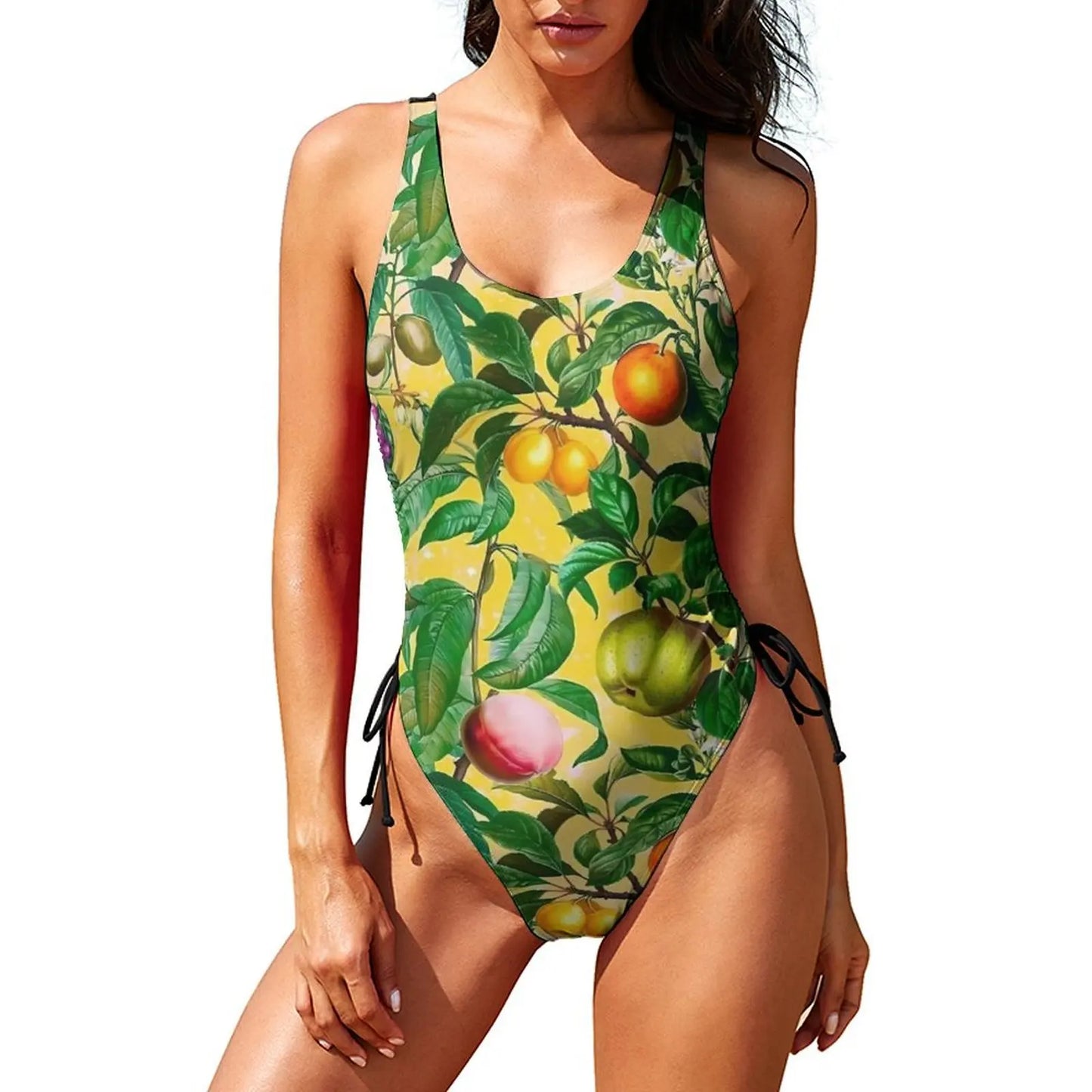 Fruit Print One Piece Swimsuit