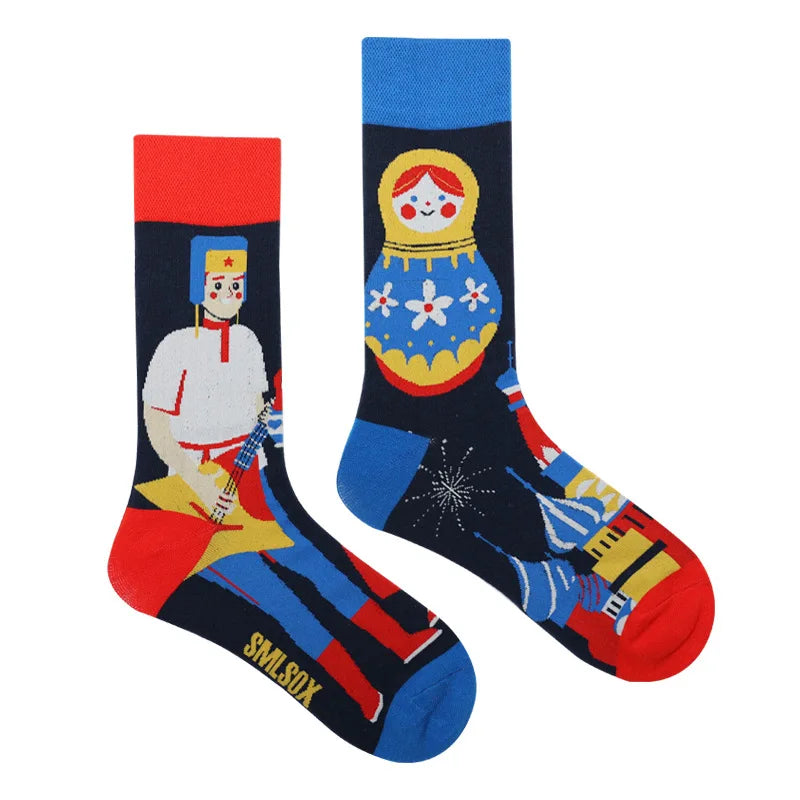 Cool Jacquard Cartoon Socks