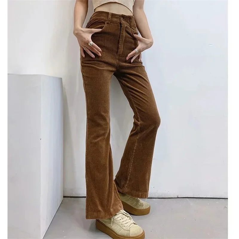 Loose Casual Corduroy Straight Pants