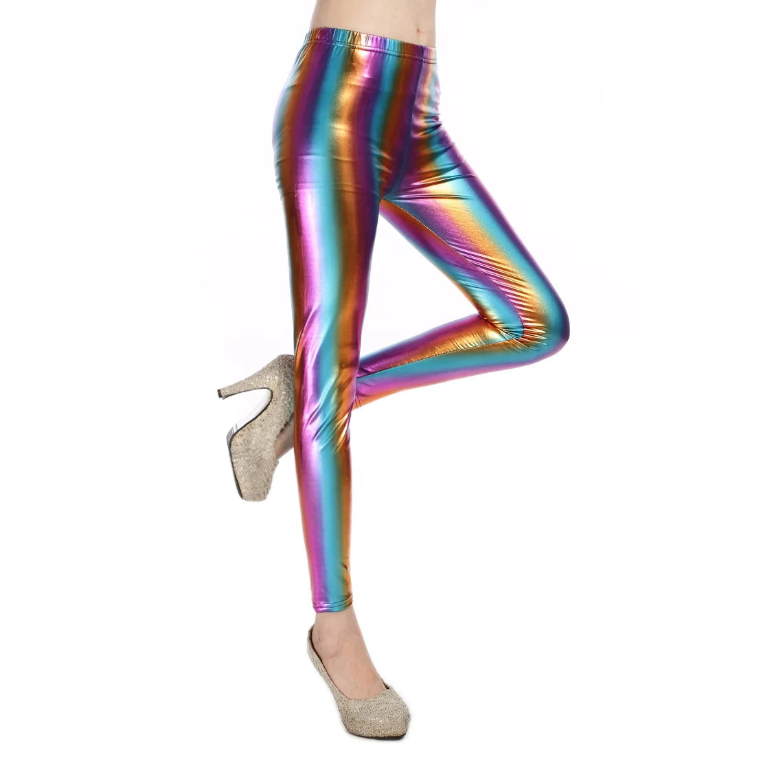 Colorful Metallic Leggings