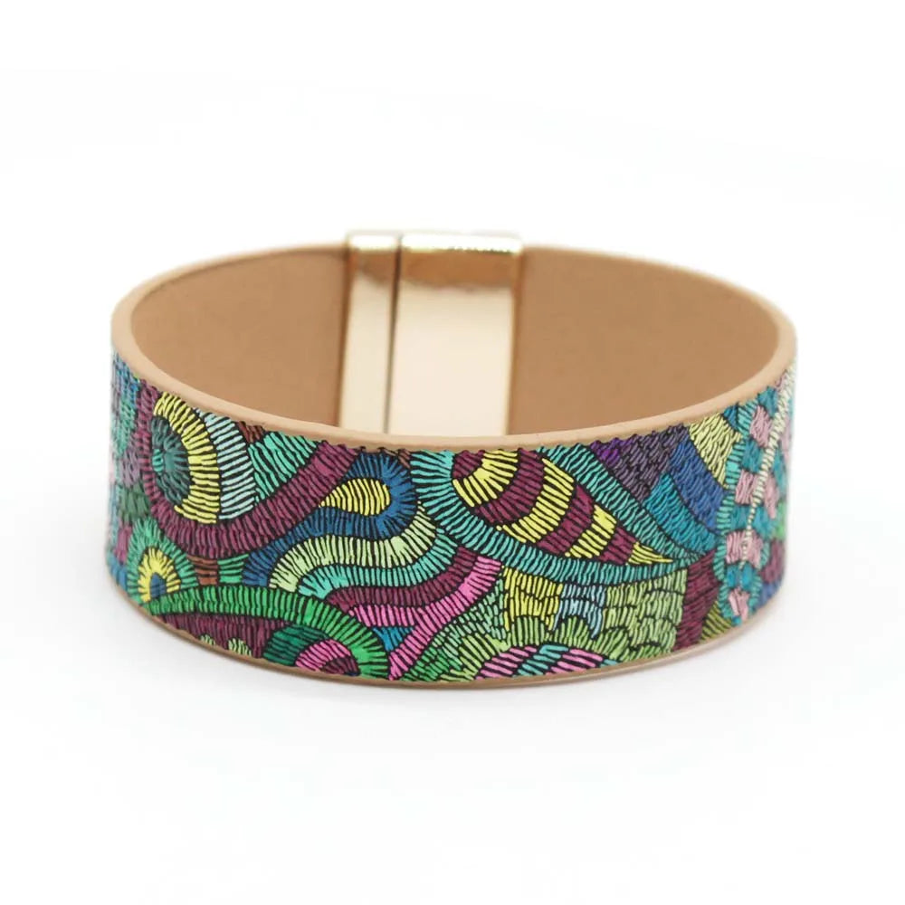 Ethnic Wrap Leather Bracelet