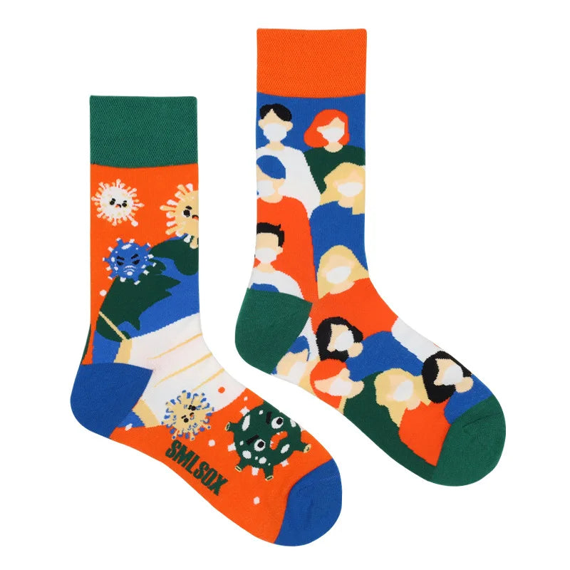 Cool Jacquard Cartoon Socks