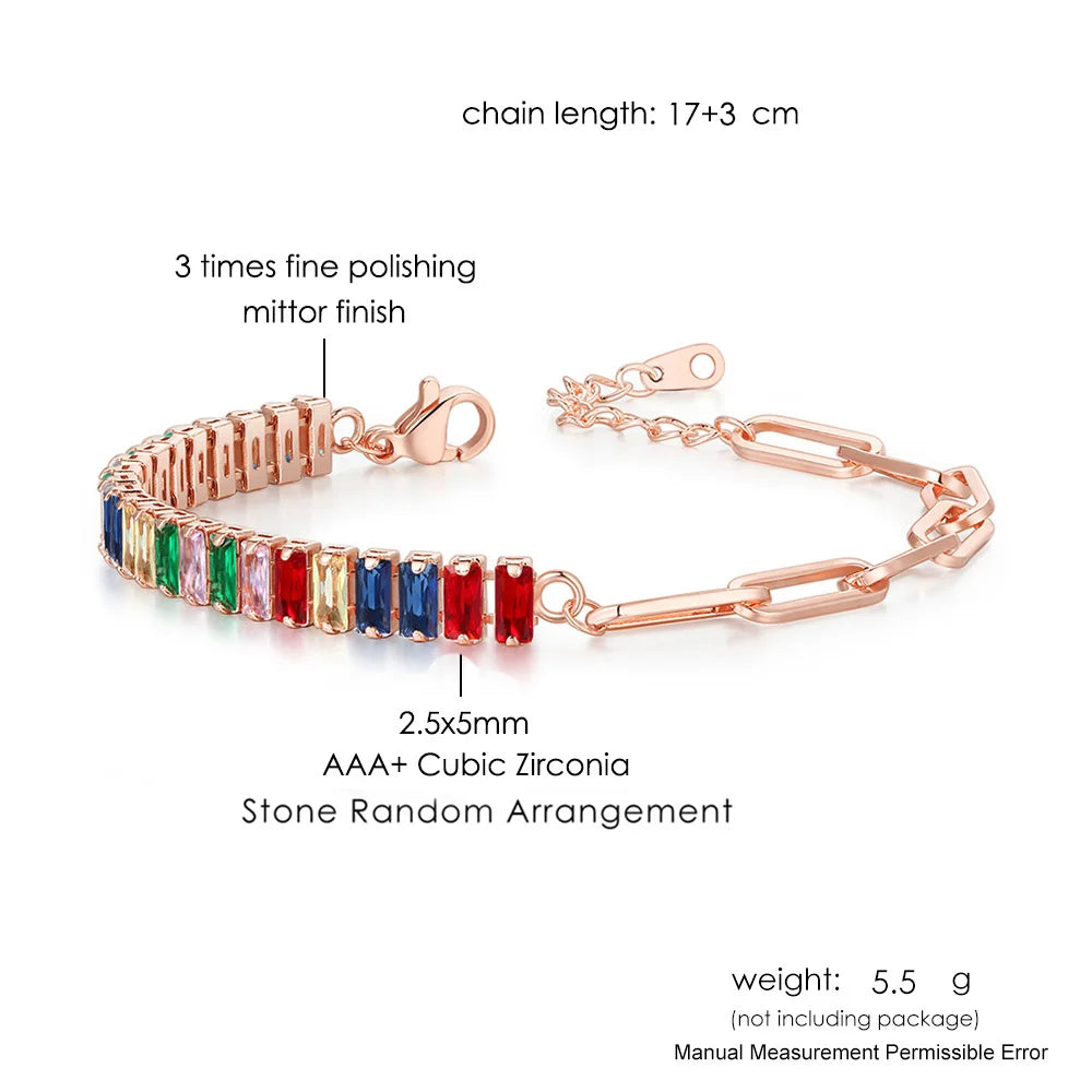 Adjustable Multicolor Charm Bracelet